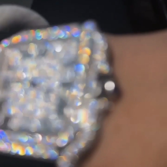 Iced Out Mossinite Automatic Square Luxury Mechanical Bust Down Watch - Picture 12 of 14